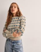 JDY - Multi/Mønstrete - Jdysigrid Life L/S Oneck Puffdot Pu