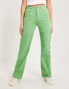 Pieces - Grønn - Pcholly Hw Wide Jeans Colour Noos B