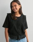Pieces - Svart - Pcsiminna Ss Top Wvn