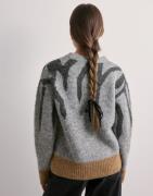 OBJECT - Grå - Objrabu Knit L/S Re Pullover 134