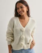 Pieces - Hvit - Pcfatima Ls Knit Cardigan D2D Fsy B