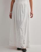 Selected Femme - Hvit - Slfdahlia Hw Ankle Broderi Skirt B