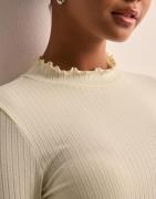 JDY - Hvit - Jdyfransiska L/S Highneck Top Jrs N
