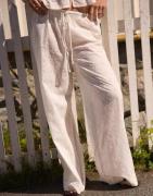 Nelly - Hvit - Pull On Broderie Anglais Pants