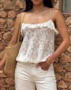 Nelly - Hvit - Lace Balloon Singlet