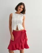 Pieces - Rød - Pcsastina Hw Skirt Wvn Bc