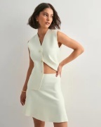 Neo Noir - Hvit - Hanna Smooth Knit Skirt