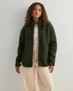 Pieces - Grønn - Pcsadia Ls Teddy Jacket Noos Bc