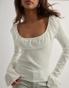 Nelly - Hvit - Stunning Frill Blouse Top