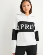 Pieces - Hvit - Pcjordan Ls Half Zip Knit Bc