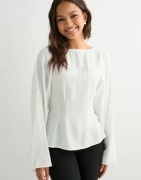 Nelly - Hvit - Volume Sleeve Blouse