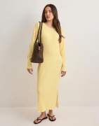 Pieces - Gul - Pcflora Ls Midi Dress Jrs Noos Bc