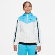 Nike Hettegenser NSW Repeat FZ - Hvit/Blå/Sort Barn