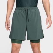 Nike Løpeshorts Unlimited Woven 7" 2-i-1 - Grønn/Sort