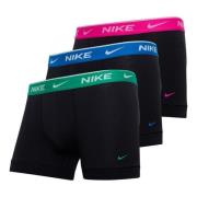 Nike Boksere 3-PK - Sort/Laser Fuchsia/Grønn/Blå