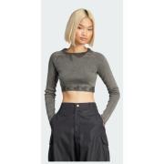 Adidas Original Ribbed Long Sleeve Crop Top