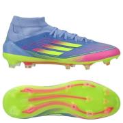 adidas F50 Pro Mid FG Celestial Victory - Blå fusjon/Lucid Sitron/Luci...