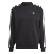 adidas Genser 3-Stripes Crew - Svart/Hvit