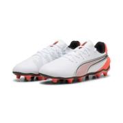 PUMA King Match FG/AG Untamed - PUMA White/Glødende rød/PUMA Svart/Pum...