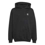 adidas Originals Hettegenser Fleece Loose Fit - Svart/Hvit Barn