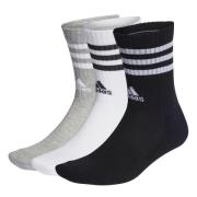 adidas Sokker Crew Sportswear 3-Stripes 3-Pakke - Grå/Hvit/Svart