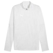 PUMA Treningsskjorte teamCUP 1/4 glidelås - PUMA White/Puma Sølv/Grå